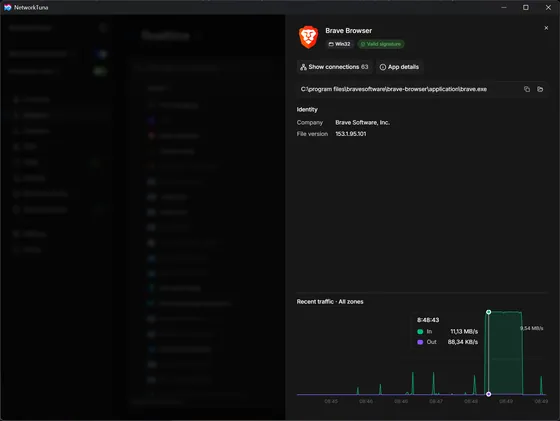 Realtime app details